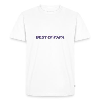 HAPPY BIRTHDAY DAD. DAD. FATHER's DAY. FATHER - Men's Premium Organic T-Shirt - white - Front - Nico (187cm)