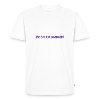 MAMIE. FÊTE DES MÈRES. BONNE FÊTE MAMIE. JE T'AIME - T-shirt Premium bio Homme - blanc - Devant - Nico (187cm)