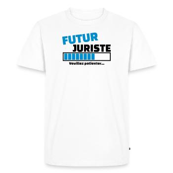 futur juriste - T-shirt Premium bio Homme - blanc - Devant - Nico (187cm)