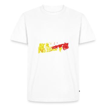 Fast grandpa on the bike - Men's Premium Organic T-Shirt - white - Front - Nico (187cm)