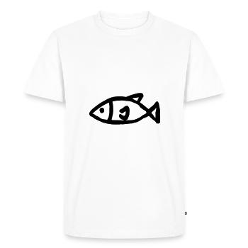 Fish Sketch Drawing - Men's Premium Organic T-Shirt - white - Front - Nico (187cm)