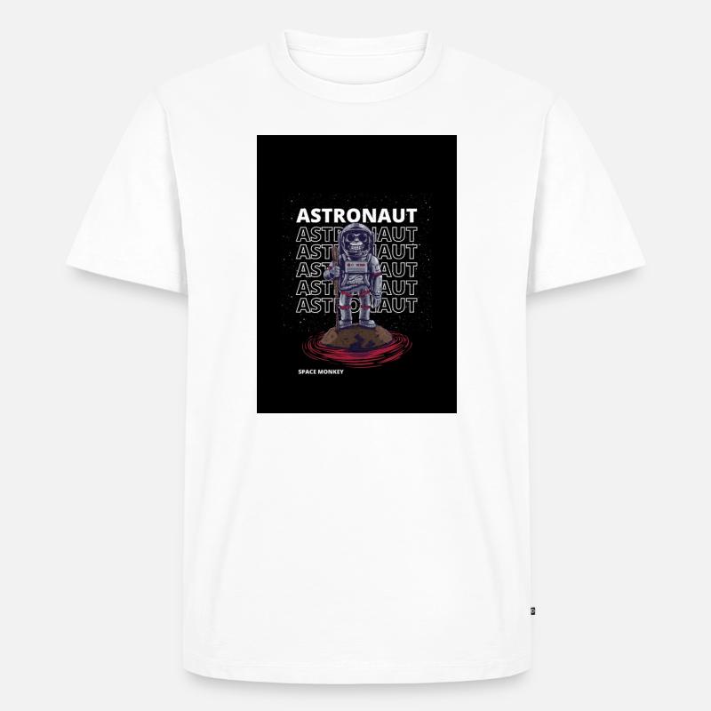 Singe de l'espace - T-shirt Premium bio Homme - blanc