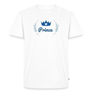 Prince mignon, bébé - T-shirt Premium bio Homme - blanc - Devant - Nico (187cm)