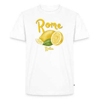 Rome - Italie - Cité du Vatican - Colisée - Voyage - T-shirt Premium bio Homme - blanc - Devant - Nico (187cm)