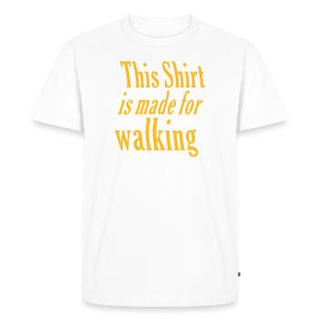 Fait pour la marche - T-shirt Premium bio Homme - blanc - Devant - Nico (187cm)
