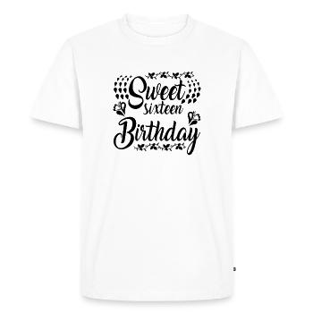 Sweet 16 Birthday - Men's Premium Organic T-Shirt - white - Front - Nico (187cm)