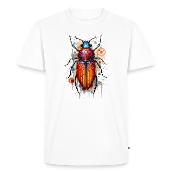 Aquarelle froide Boho Beetle Insecte - T-shirt Premium bio Homme - blanc - Devant - Nico (187cm)