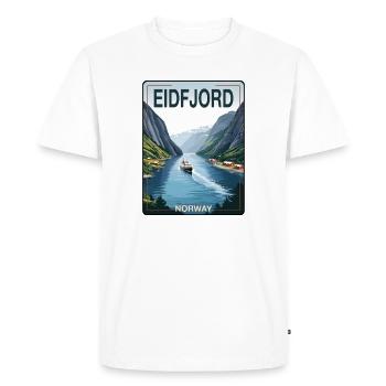L’Eidfjord - T-shirt Premium bio Homme - blanc - Devant - Nico (187cm)