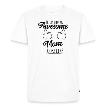 Super maman - T-shirt Premium bio Homme - blanc - Devant - Nico (187cm)