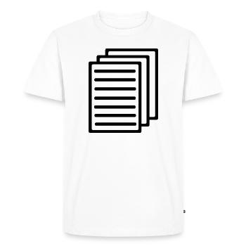 paper - Men's Premium Organic T-Shirt - white - Front - Nico (187cm)