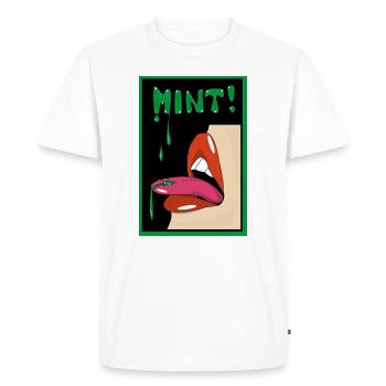 Licking Mint - T-shirt Premium bio Homme - blanc - Devant - Nico (187cm)