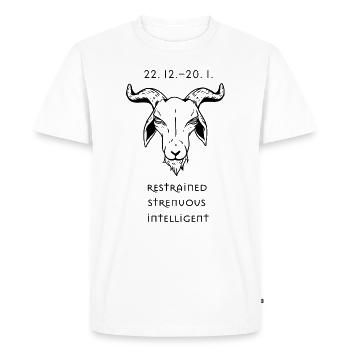 Capricorne - T-shirt Premium bio Homme - blanc - Devant - Nico (187cm)