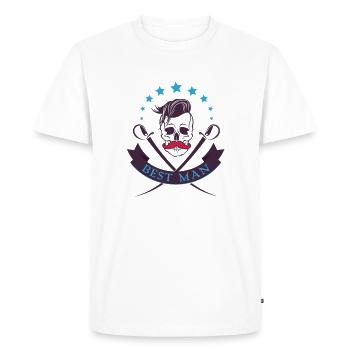 Enterrement de vie de garçon, meilleur homme - T-shirt Premium bio Homme - blanc - Devant - Nico (187cm)