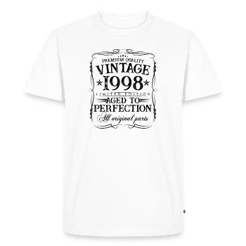 1998 vintage vintage 25 years birthday gift - Men's Premium Organic T-Shirt - white - Front - Nico (187cm)