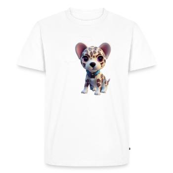 Catahoula Léopard Chien - T-shirt Premium bio Homme - blanc - Devant - Nico (187cm)