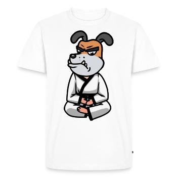 Karaté Chien de Combat Judo Chien Combattant Arts Martiaux - T-shirt Premium bio Homme - blanc - Devant - Nico (187cm)