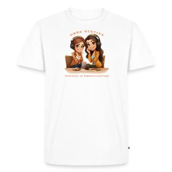 Work besties, beasties, Partners in Procrastination - Men's Premium Organic T-Shirt - white - Front - Nico (187cm)