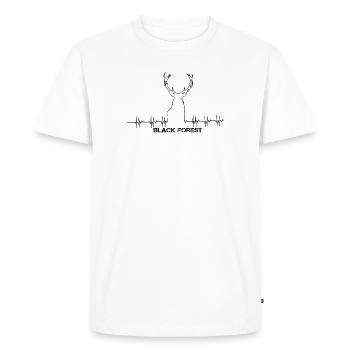 Black Forest Heartbeat black - Men's Premium Organic T-Shirt - white - Front - Nico (187cm)