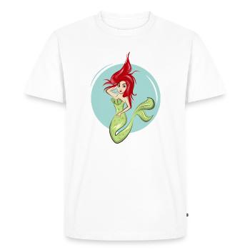 mermaid mermaid icon logo cartoon logo - Men's Premium Organic T-Shirt - white - Front - Nico (187cm)
