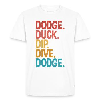 Canard, plongeon, plongée pour joueur de ballon chasseur Unique - T-shirt Premium bio Homme - blanc - Devant - Nico (187cm)