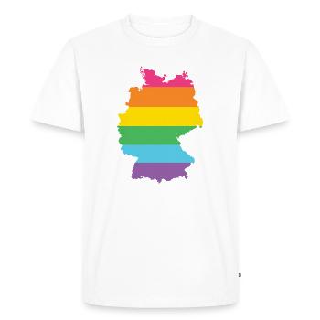 LGBTQ Germany - Men's Premium Organic T-Shirt - white - Front - Nico (187cm)