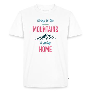 Going to the Mountains is Going Home - Men's Premium Organic T-Shirt - white - Front - Nico (187cm)