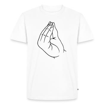 Geste italien de la main - T-shirt Premium bio Homme - blanc - Devant - Nico (187cm)