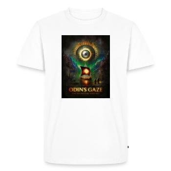 Le regard d’Odin – L’œil qui voit tout - T-shirt Premium bio Homme - blanc - Devant - Nico (187cm)