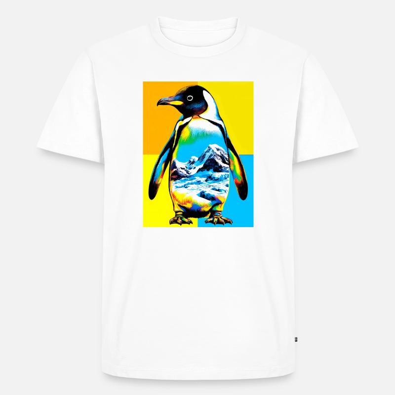 Pinguin - Männer Premium Bio T-Shirt - Weiß