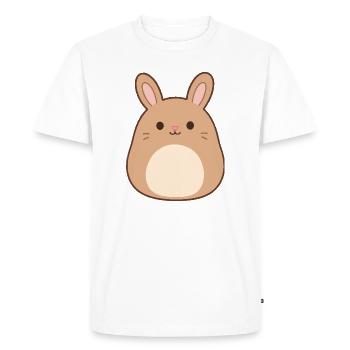 Mignon lapin dessin animé imprimé - T-shirt Premium bio Homme - blanc - Devant - Nico (187cm)