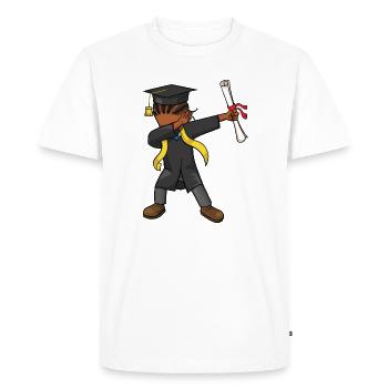 Diplômés de la classe de diplômés 2026 d’Afro Dabbing Kid - T-shirt Premium bio Homme - blanc - Devant - Nico (187cm)