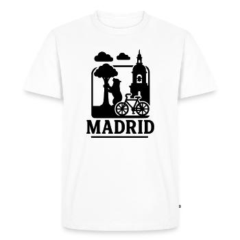Monuments de Madrid - T-shirt Premium bio Homme - blanc - Devant - Nico (187cm)