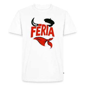 Feria - Basque Country - Men's Premium Organic T-Shirt - white - Front - Nico (187cm)