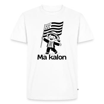 Brittany, I love Brittany, little Breton - Men's Premium Organic T-Shirt - white - Front - Nico (187cm)