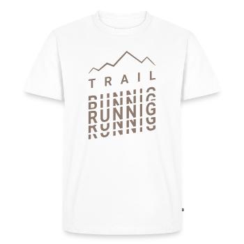 Trail Running Movement - Men's Premium Organic T-Shirt - white - Front - Nico (187cm)