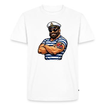 Sailor with tattoo - Men's Premium Organic T-Shirt - white - Front - Nico (187cm)