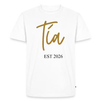 tía est 2026 - T-shirt Premium bio Homme - blanc - Devant - Nico (187cm)