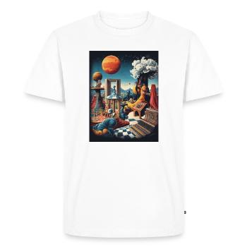 Paysage urbain surréaliste du Planétarium - T-shirt Premium bio Homme - blanc - Devant - Nico (187cm)