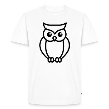 chouette - T-shirt Premium bio Homme - blanc - Devant - Nico (187cm)