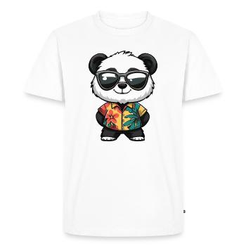 Vacances Panda Comic - T-shirt Premium bio Homme - blanc - Devant - Nico (187cm)