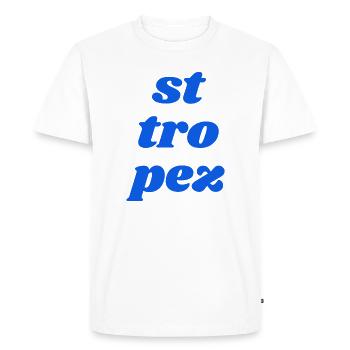 St Tro Pez - T-shirt Premium bio Homme - blanc - Devant - Nico (187cm)