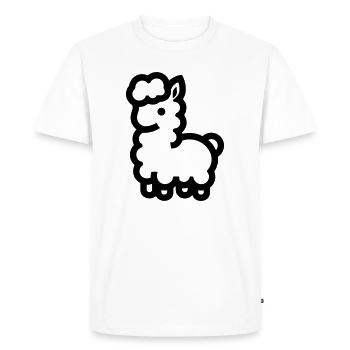alpaga - T-shirt Premium bio Homme - blanc - Devant - Nico (187cm)