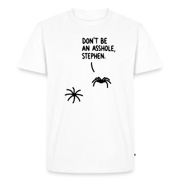 Ne sois pas un Spider Salo, Stephen - T-shirt Premium bio Homme - blanc - Devant - Nico (187cm)