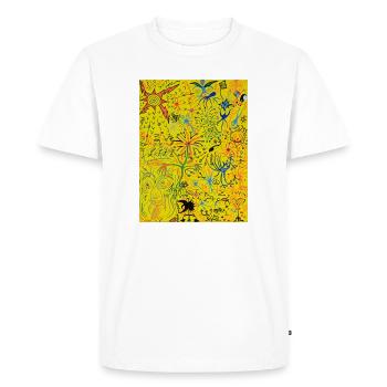 Jaune fou - T-shirt Premium bio Homme - blanc - Devant - Nico (187cm)