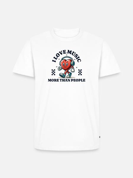 I love music - Männer Premium Bio T-Shirt - Weiß