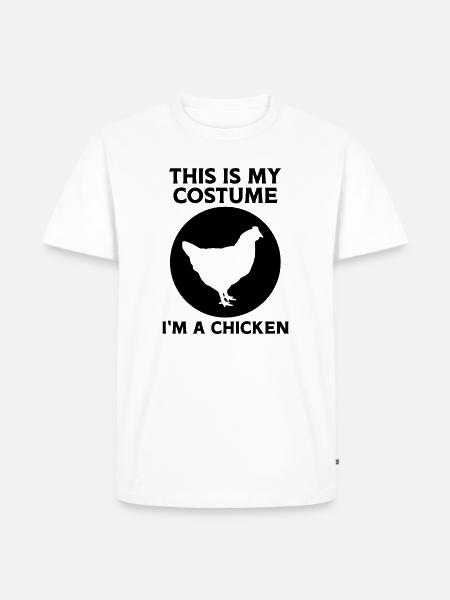 Huhn Kostüm Humor - Männer Premium Bio T-Shirt - Weiß