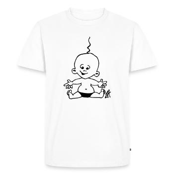 bébé - T-shirt Premium bio Homme - blanc - Devant - Nico (187cm)