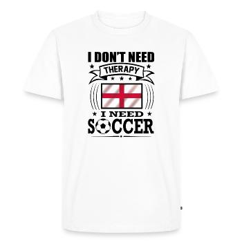 England Soccer Football 2022 WM - T-shirt Premium bio Homme - blanc - Devant - Nico (187cm)
