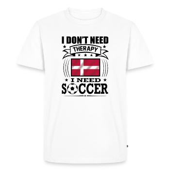 Denmark Soccer Football 2022 WM - Men's Premium Organic T-Shirt - white - Front - Nico (187cm)