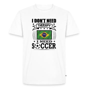 Brazil Soccer Football 2022 WM - T-shirt Premium bio Homme - blanc - Devant - Nico (187cm)